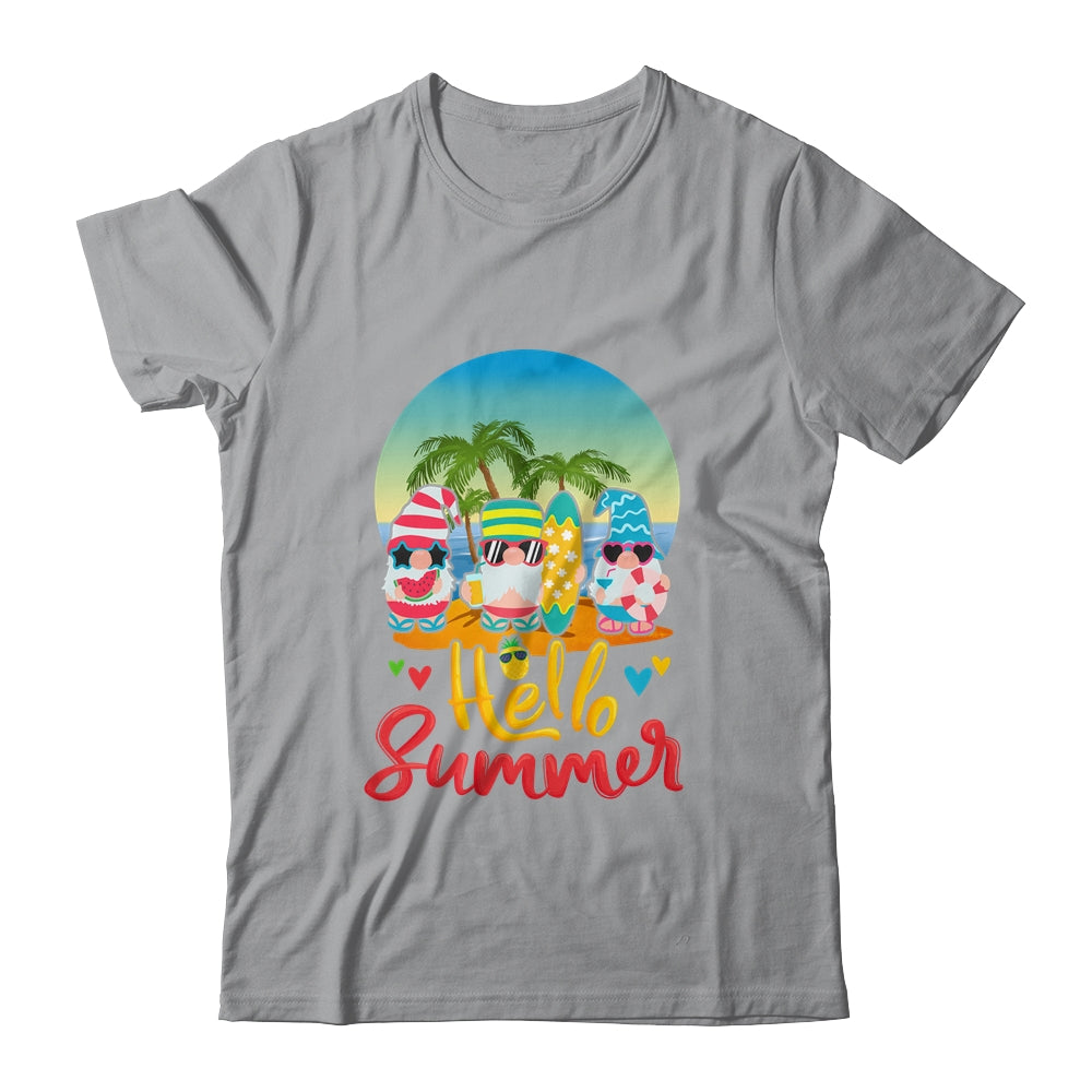 Hello Summer Gnomes Beach Party Summer Vacation Shirt & Tank Top | siriusteestore