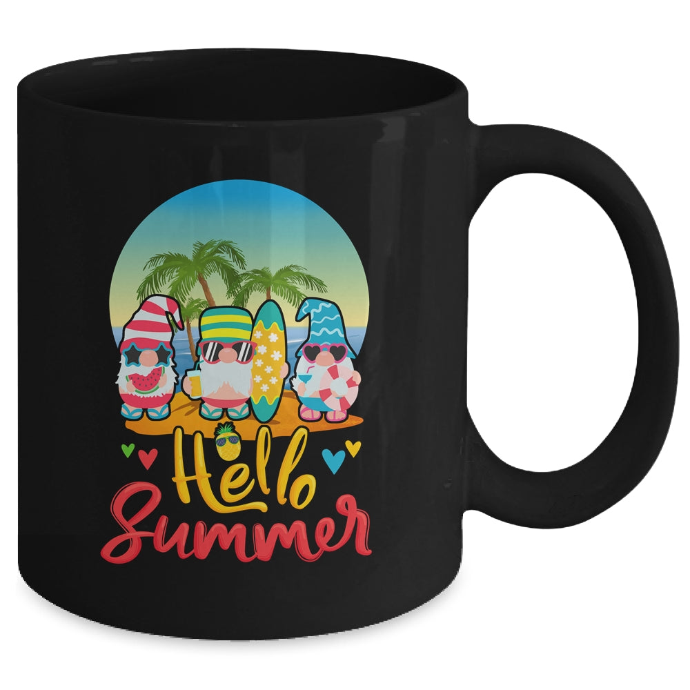 Hello Summer Gnomes Beach Party Summer Vacation Mug | siriusteestore