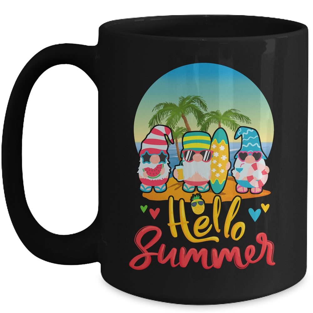 Hello Summer Gnomes Beach Party Summer Vacation Mug | siriusteestore