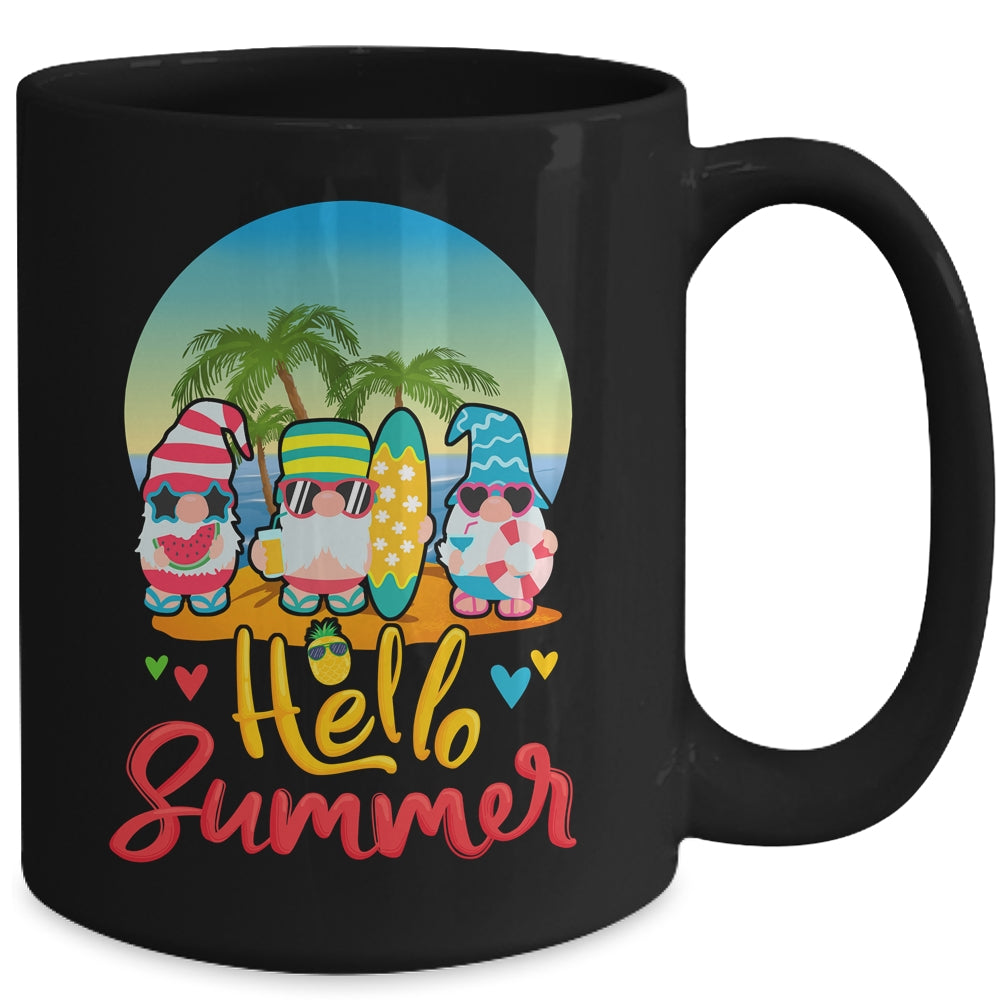 Hello Summer Gnomes Beach Party Summer Vacation Mug | siriusteestore