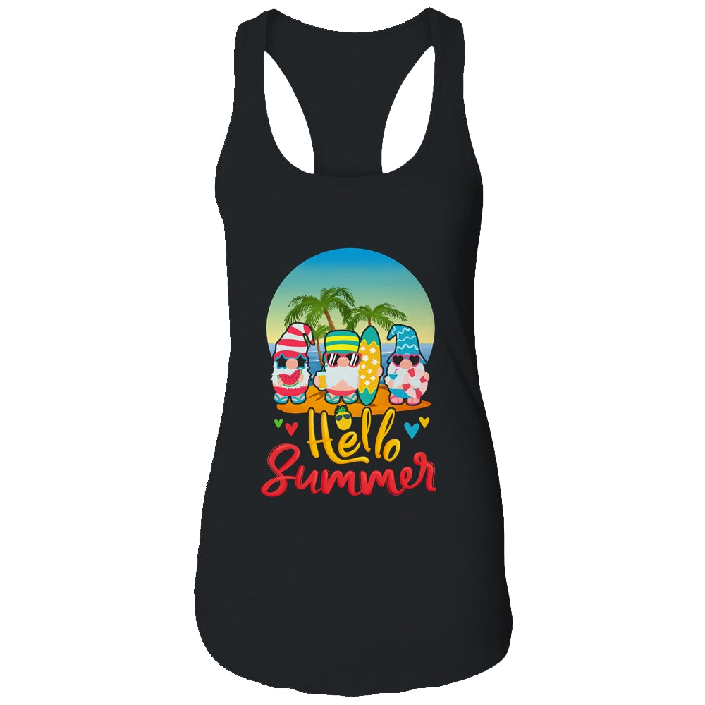 Hello Summer Gnomes Beach Party Summer Vacation Shirt & Tank Top | siriusteestore