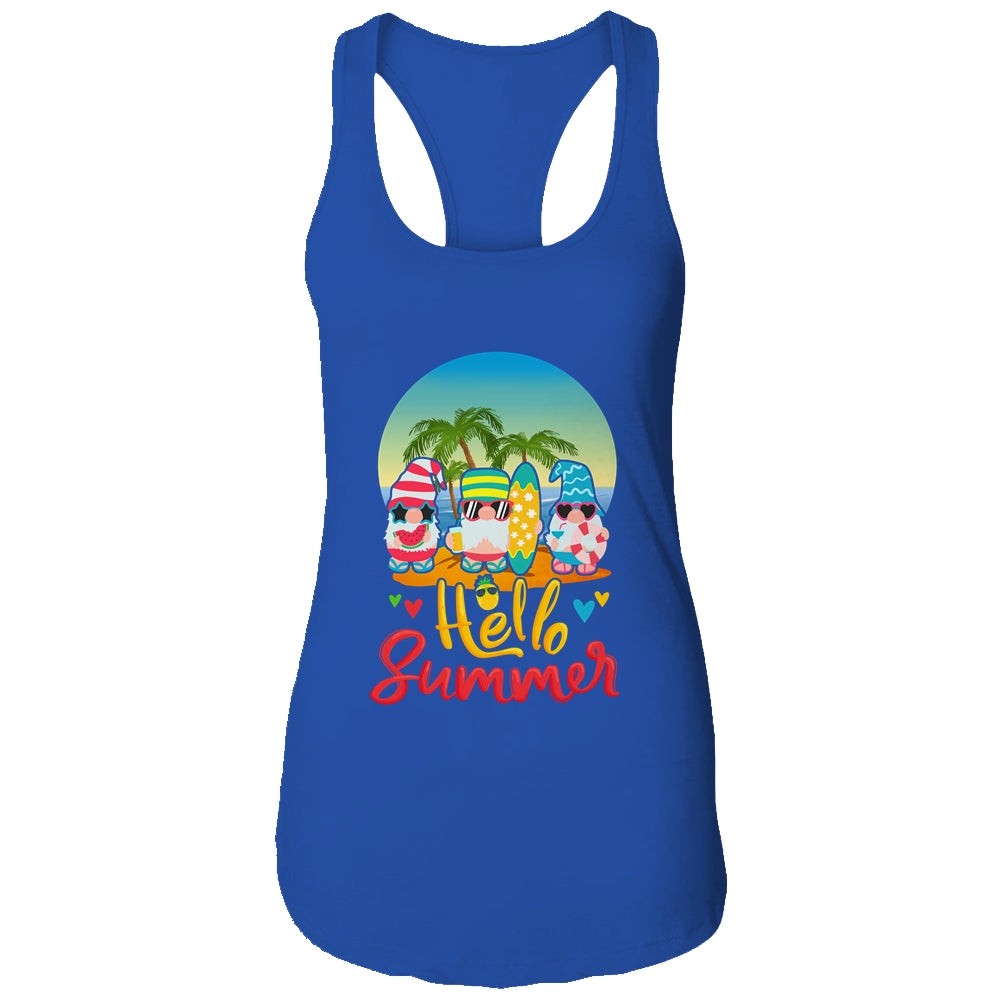 Hello Summer Gnomes Beach Party Summer Vacation Shirt & Tank Top | siriusteestore