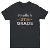 Hello Third Grade Back To School 1st Day Leopard Kids Youth Shirt | siriusteestore