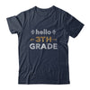 Hello Third Grade Back To School 1st Day Leopard Teachers Shirt & Hoodie | siriusteestore