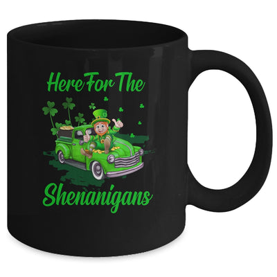 Here For The Shenanigans Leprechaun Truck St Patricks Day Mug | siriusteestore