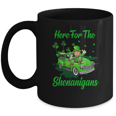 Here For The Shenanigans Leprechaun Truck St Patricks Day Mug | siriusteestore