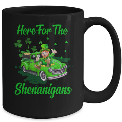 Here For The Shenanigans Leprechaun Truck St Patricks Day Mug | siriusteestore