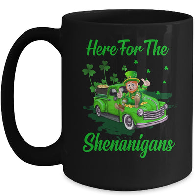 Here For The Shenanigans Leprechaun Truck St Patricks Day Mug | siriusteestore