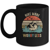 Hike More Worry Less Hiker Hiking Camping Lover Mug | siriusteestore
