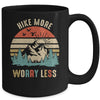 Hike More Worry Less Hiker Hiking Camping Lover Mug | siriusteestore