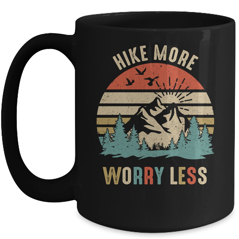 Hike More Worry Less Hiker Hiking Camping Lover Mug | siriusteestore