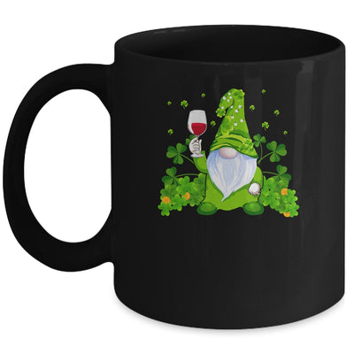 Hippie Gnome Drinking Wine With Shamrock St Patrick's Day Mug | siriusteestore