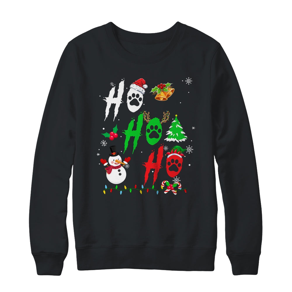 Ho Ho Ho Paw Christmas Funny Dog Lover For Men Women Shirt & Sweatshirt | siriusteestore