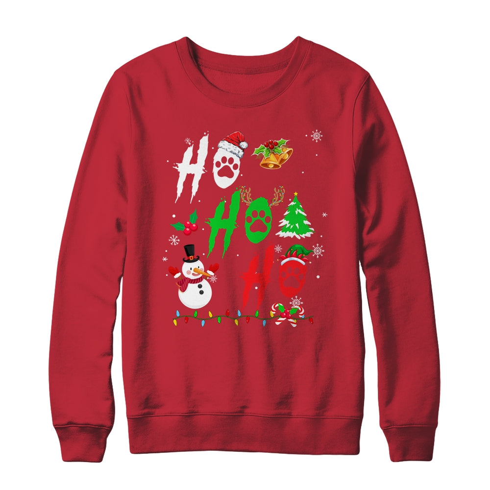 Ho Ho Ho Paw Christmas Funny Dog Lover For Men Women Shirt & Sweatshirt | siriusteestore