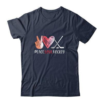 Hockey Player Girls Peace Love Hockey Women Shirt & Tank Top | siriusteestore