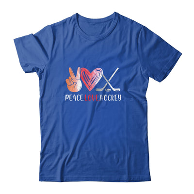 Hockey Player Girls Peace Love Hockey Women Shirt & Tank Top | siriusteestore