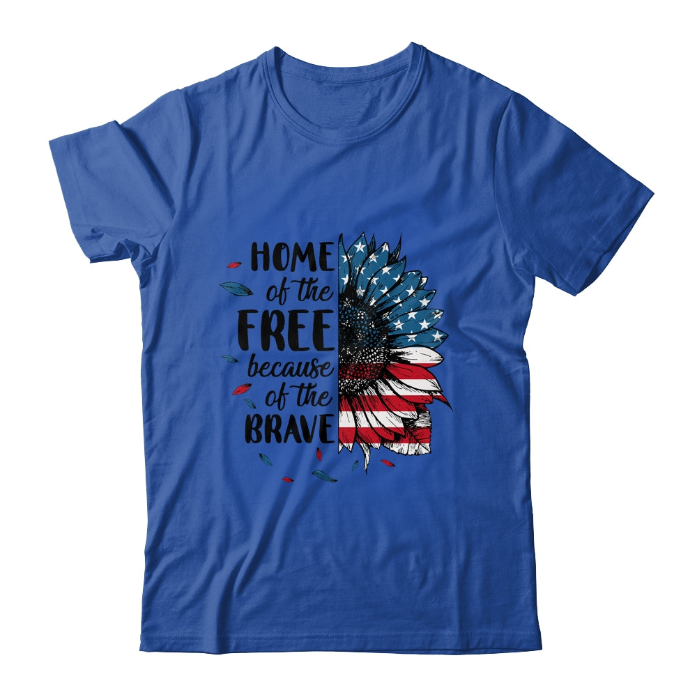 Home Of The Free Because Of The Brave 4th Of July Sunflower Shirt & Tank Top | siriusteestore