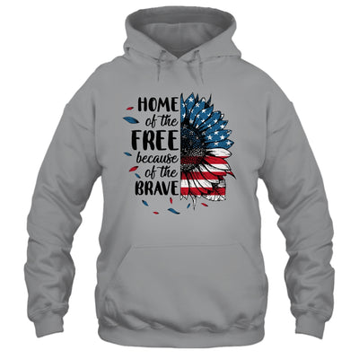 Home Of The Free Because Of The Brave 4th Of July Sunflower Shirt & Tank Top | siriusteestore