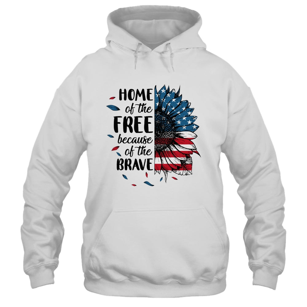 Home Of The Free Because Of The Brave 4th Of July Sunflower Shirt & Tank Top | siriusteestore