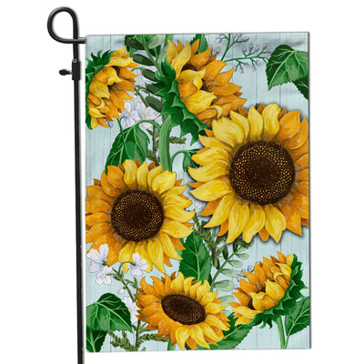 Home Sunflowers Flag Summer Fall House Welcome Autumn Vintage Flower Farmhouse Seasonal | siriusteestore