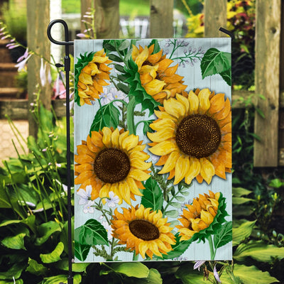 Home Sunflowers Flag Summer Fall House Welcome Autumn Vintage Flower Farmhouse Seasonal | siriusteestore