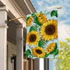 Home Sunflowers Flag Summer Fall House Welcome Autumn Vintage Flower Farmhouse Seasonal | siriusteestore