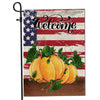 Home Welcome Fall Flag Quote Patriotic House Rustic Autumn Harvest Pumpkin Primitive Vintage Seasonal | siriusteestore