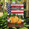 Home Welcome Fall Flag Quote Patriotic House Rustic Autumn Harvest Pumpkin Primitive Vintage Seasonal | siriusteestore
