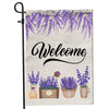 Home Welcome Lavender Flag Monogram Garden for Summer | siriusteestore