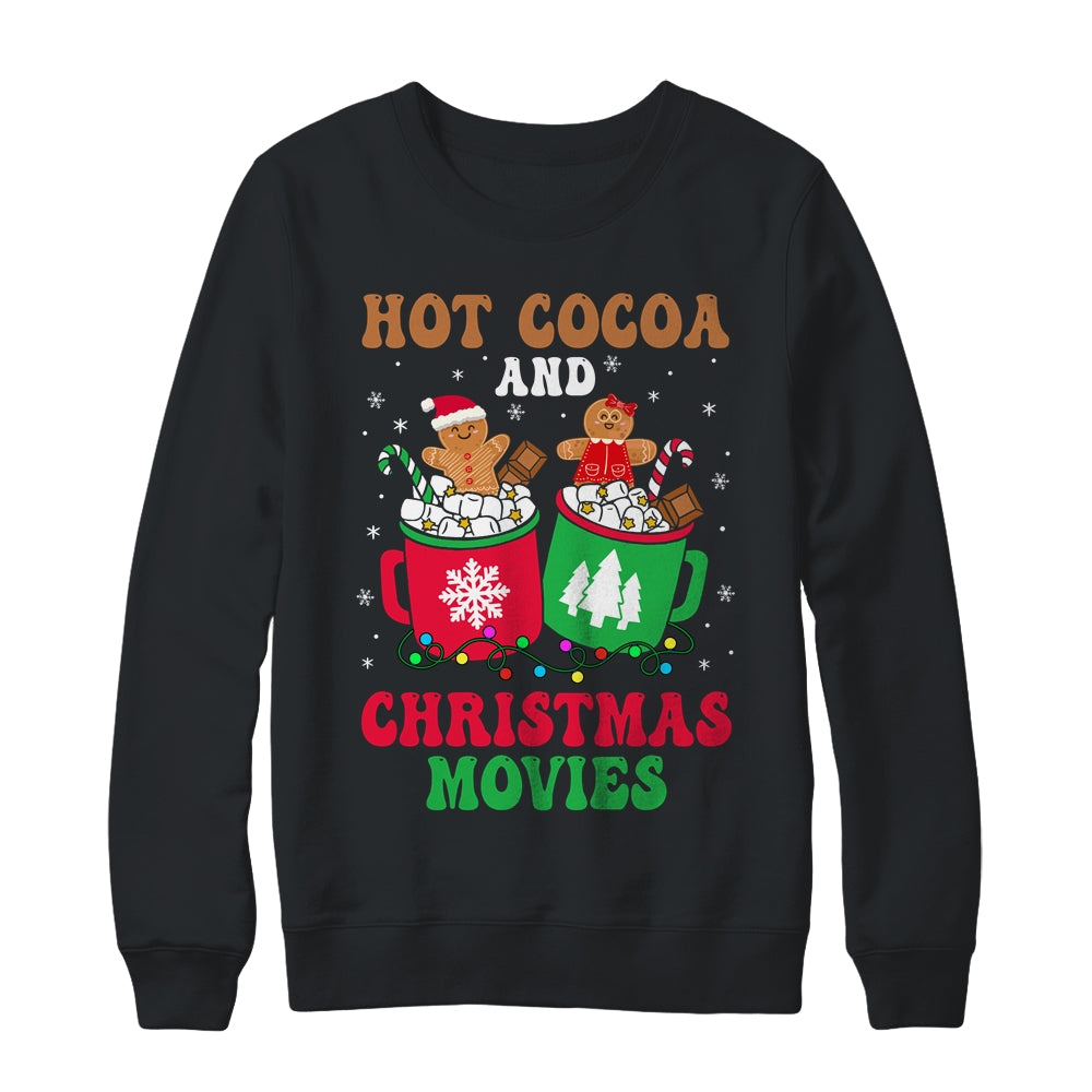 Hot Cocoa Christmas Movies Gingerbread Man Xmas Boy Girl Shirt & Sweatshirt | siriusteestore