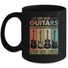 How Many Guitars Funny For Men Guitar Players Music Vintage Mug | siriusteestore