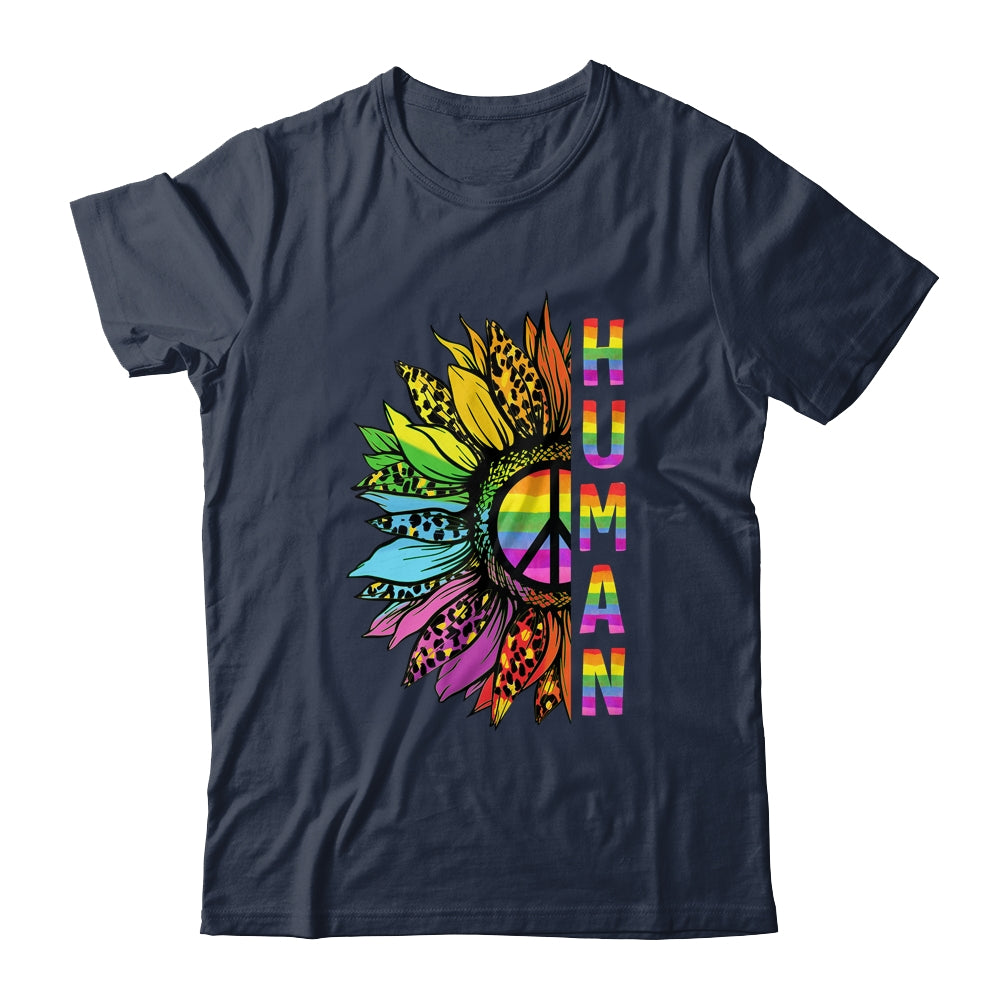Human Sunflower Rainbow LGBT Flag Gay Pride Proud LGBTQ Shirt & Tank Top | siriusteestore
