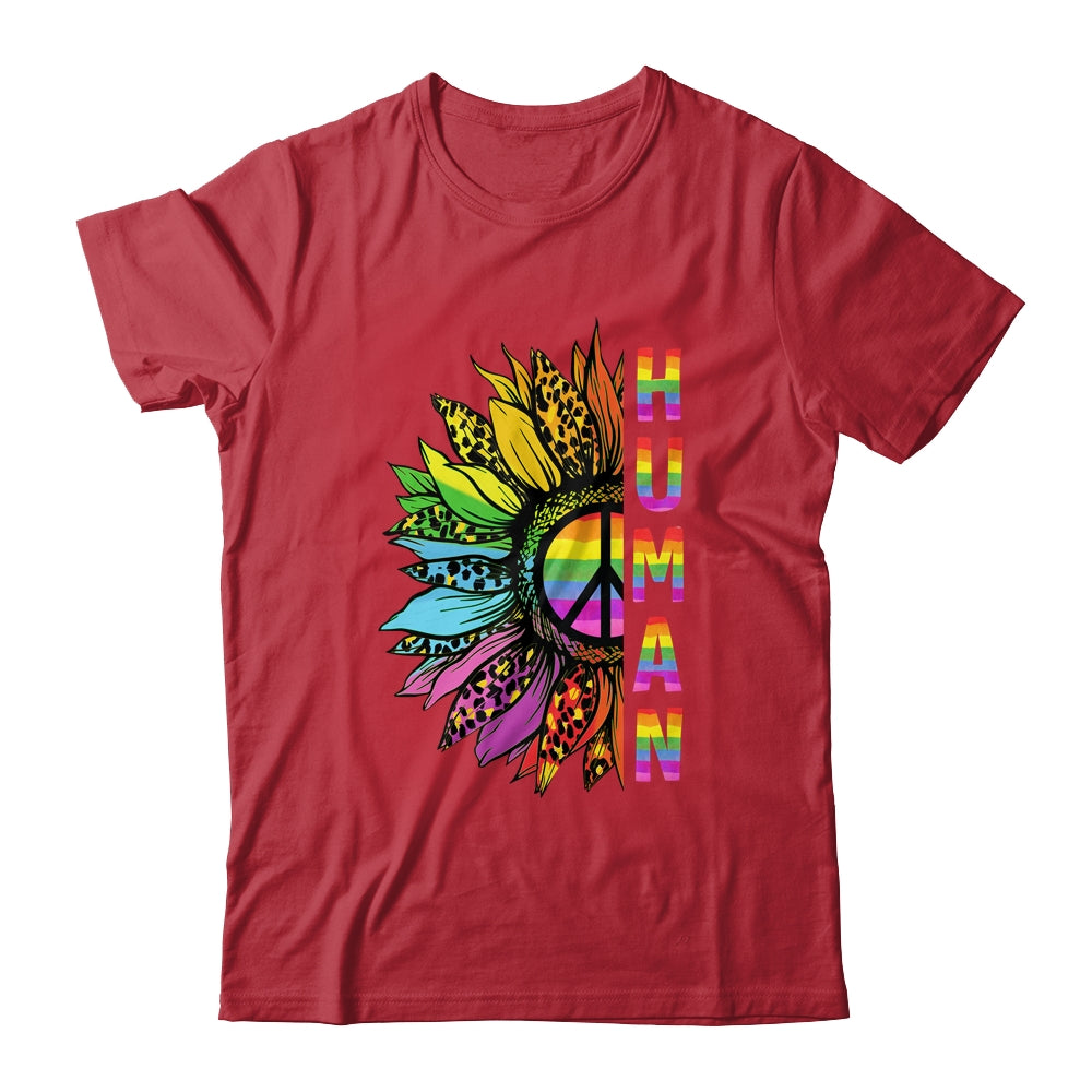 Human Sunflower Rainbow LGBT Flag Gay Pride Proud LGBTQ Shirt & Tank Top | siriusteestore