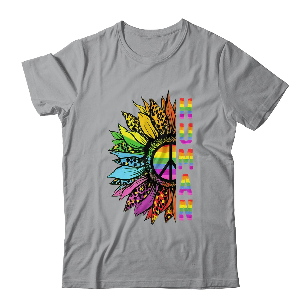 Human Sunflower Rainbow LGBT Flag Gay Pride Proud LGBTQ Shirt & Tank Top | siriusteestore