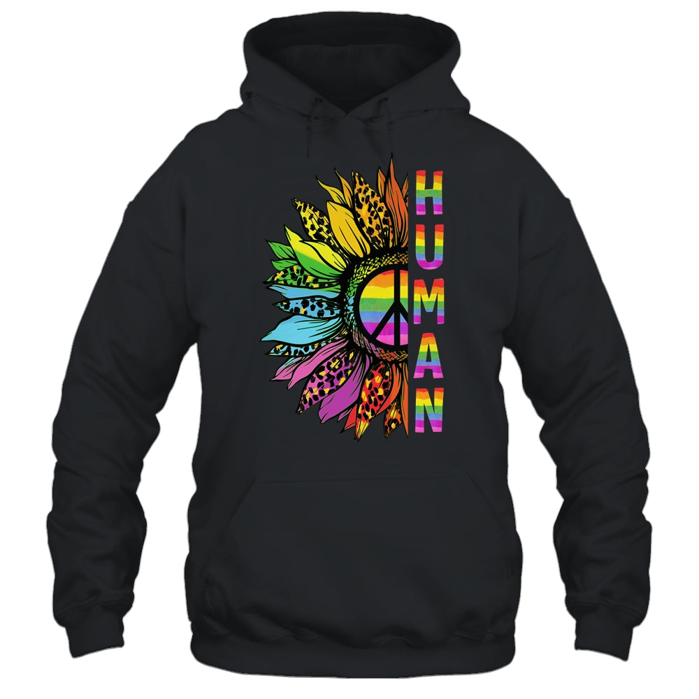 Human Sunflower Rainbow LGBT Flag Gay Pride Proud LGBTQ Shirt & Tank Top | siriusteestore