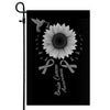 Hummingbird Sunflower Brain Cancer Awareness Flag Grey Ribbon | siriusteestore