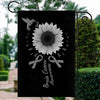 Hummingbird Sunflower Brain Cancer Awareness Flag Grey Ribbon | siriusteestore