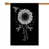 Hummingbird Sunflower Brain Cancer Awareness Flag Grey Ribbon | siriusteestore