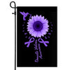Hummingbird Sunflower Domestic Violence Awareness Flag Purple Ribbon | siriusteestore