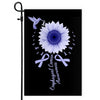 Hummingbird Sunflower Esophageal Cancer Awareness Flag Periwinkle Ribbon | siriusteestore