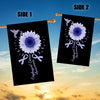 Hummingbird Sunflower Esophageal Cancer Awareness Flag Periwinkle Ribbon | siriusteestore