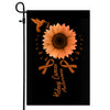 Hummingbird Sunflower Kidney Cancer Awareness Flag Orange Ribbon | siriusteestore