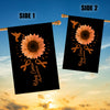 Hummingbird Sunflower Kidney Cancer Awareness Flag Orange Ribbon | siriusteestore