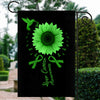 Hummingbird Sunflower Liver Cancer Awareness Flag Green Ribbon | siriusteestore