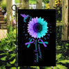 Hummingbird Sunflower Suicide Prevention Awareness Flag Teal and Purple Ribbon | siriusteestore