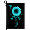 Hummingbird Sunflower Trigeminal Neuralgia Awareness Flag Teal Ribbon | siriusteestore