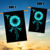 Hummingbird Sunflower Trigeminal Neuralgia Awareness Flag Teal Ribbon | siriusteestore