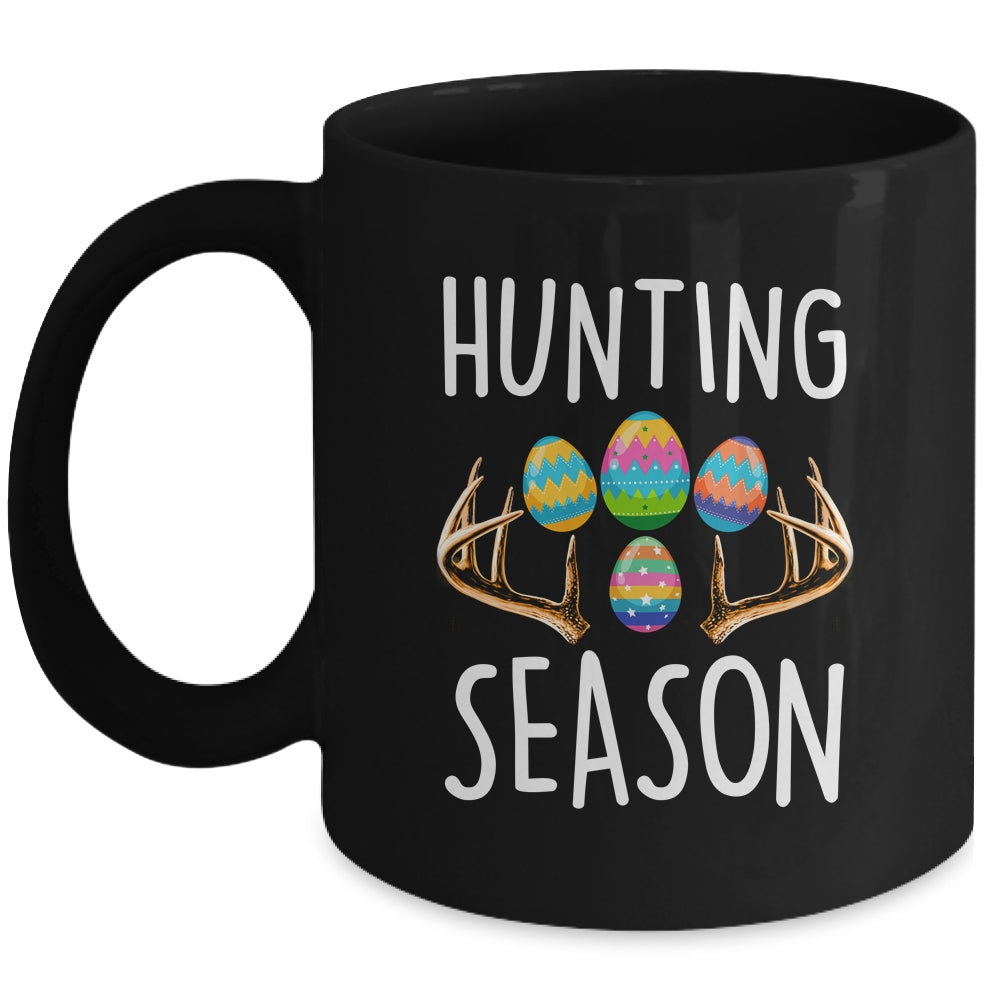 Hunting Season Eggs Antler Funny Easter Egg Hunt Hunter Kids Mug | siriusteestore