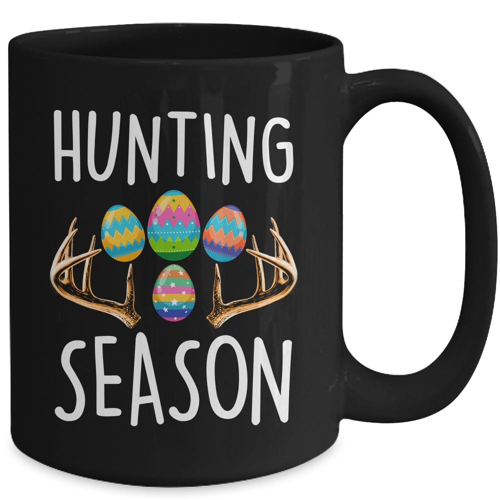 Hunting Season Eggs Antler Funny Easter Egg Hunt Hunter Kids Mug | siriusteestore