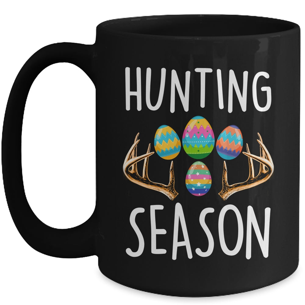Hunting Season Eggs Antler Funny Easter Egg Hunt Hunter Kids Mug | siriusteestore